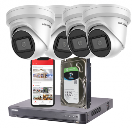 Hikvision HIKVISION CCTV SYSTEM 5MP DOME SURVEILLANCE 2K CAMERA SMART DVR UHD SECURITY KIT 