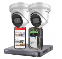 Hikvision 8MP Ultra-HD IP CCTV System - 2TB, 2 Camera