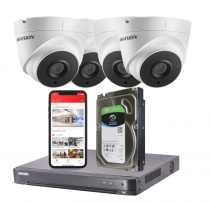 Hikvision 5MP HD Analogue CCTV System - 2TB, 4 Camera