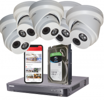 Hikvision 4MP Darkfighter IP CCTV System - 4TB, 5 Camera